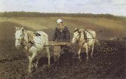 Ilya Repin A Ploughman,Leo Tolstoy Ploughing oil